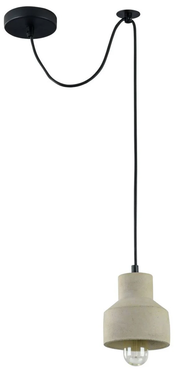 Casa Padrino Hanging Lamp / Pendant Lamp Gray Ø 12.5 x H. 13.5 cm - Modern Lamp with Concrete Lampshade