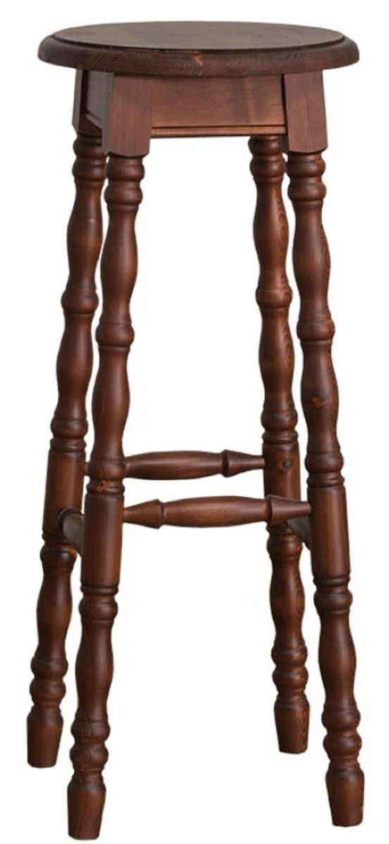 Casa Padrino taburete de bar de estilo campestre marr¨®n 35 x 35 x H. 82 cm - Taburete de Bar de Madera Maciza en Estilo Campestre