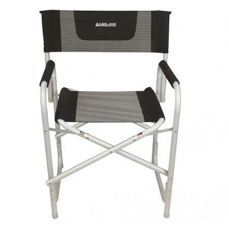 Midland Silla Director gris y negra - Silla plegable de camping