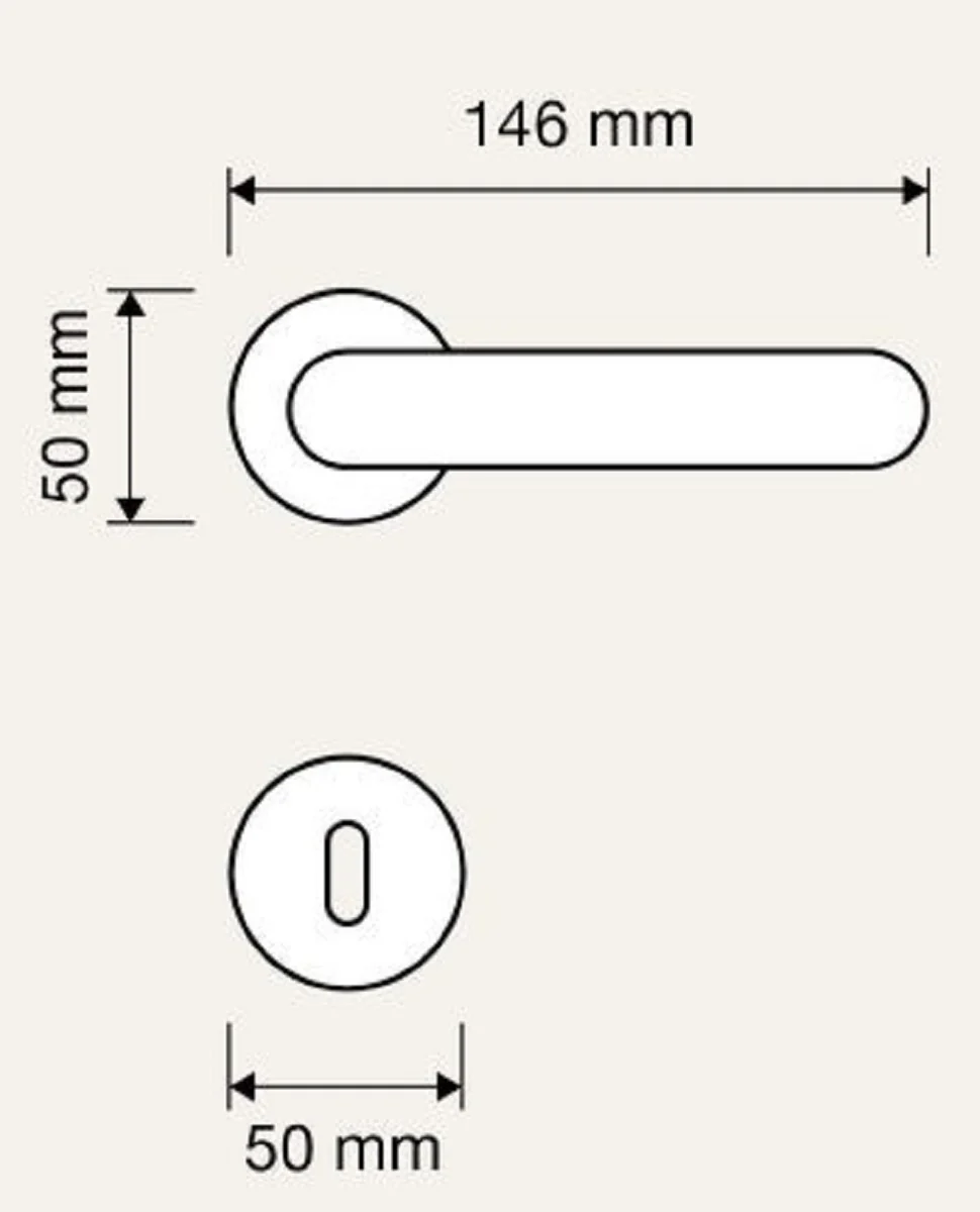 Casa Padrino conjunto de manija de puerta art nouveau oro franc¨¦s 14,6 x H. 5 cm - Manijas de puertas de estilo cl¨¢sico y barroco en dise?o cl¨¢sico