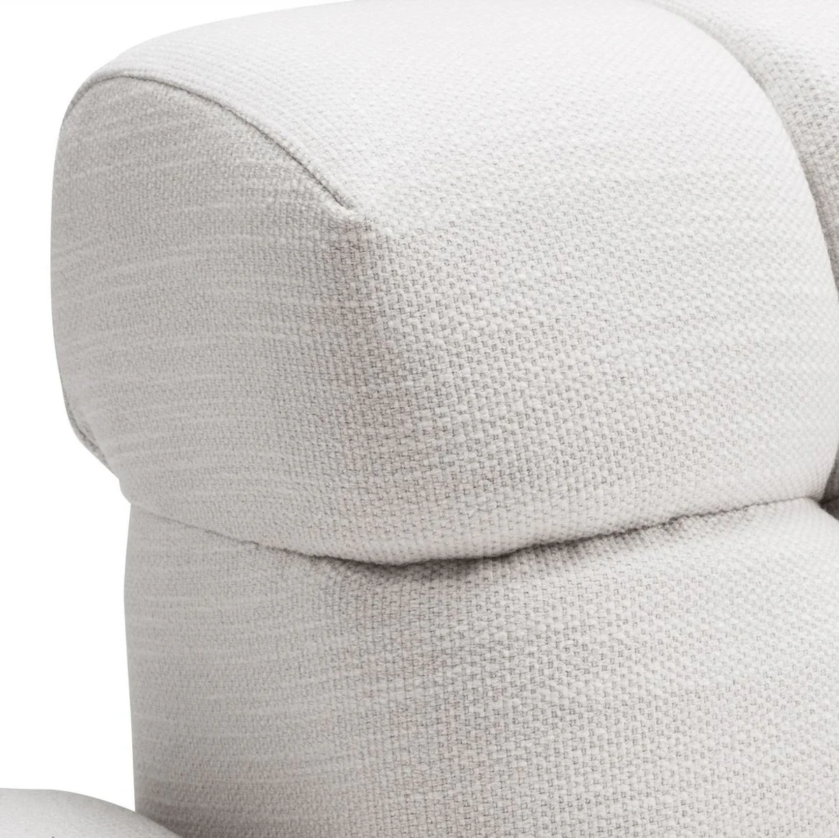 Casa Padrino sof¨¢ lounge de lujo blanco / negro 223 x 98 x H. 69 cm - Sof¨¢ de Sal¨®n Lado Derecho con 2 Almohadas - Calidad de Lujo