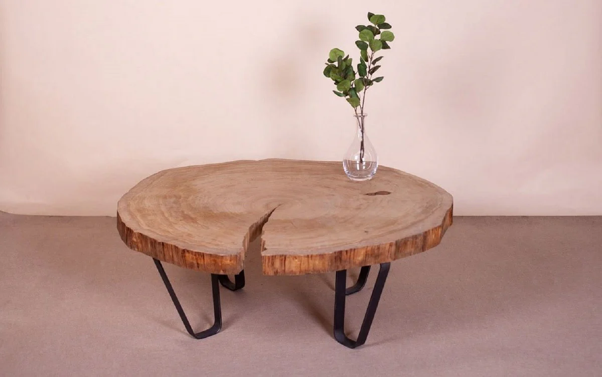 Casa Padrino mesa de centro de lujo marr¨®n / negro 110 x 95 x A. 50 cm