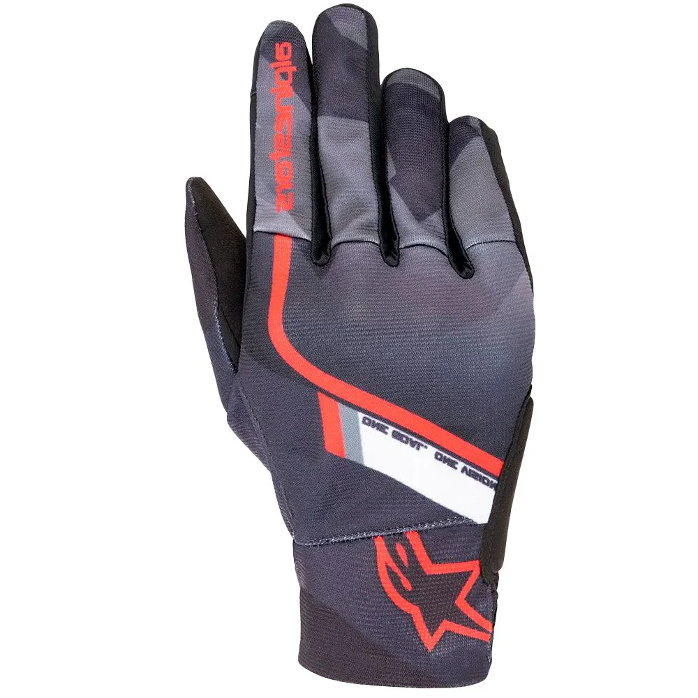 GUANTES VERANO ALPINESTARS REEF - NEGRO / GRIS / ROJO