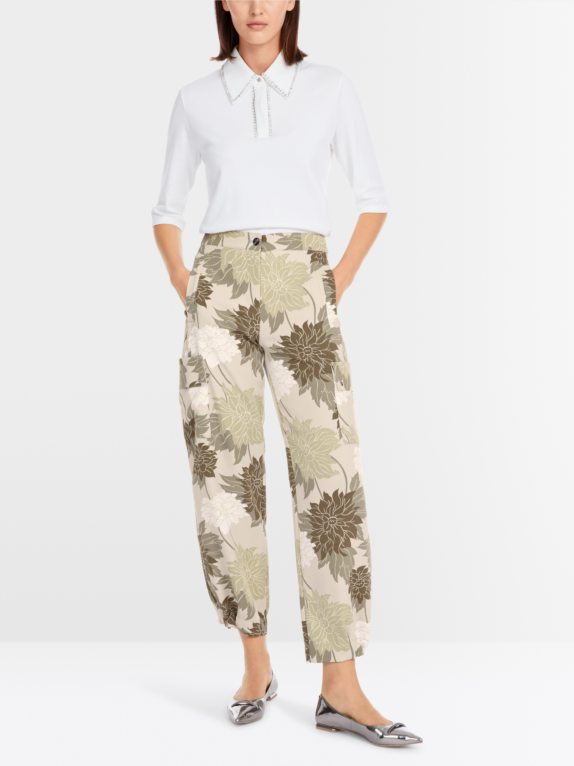 Marc-Cain RENTON cargo pants in floral design