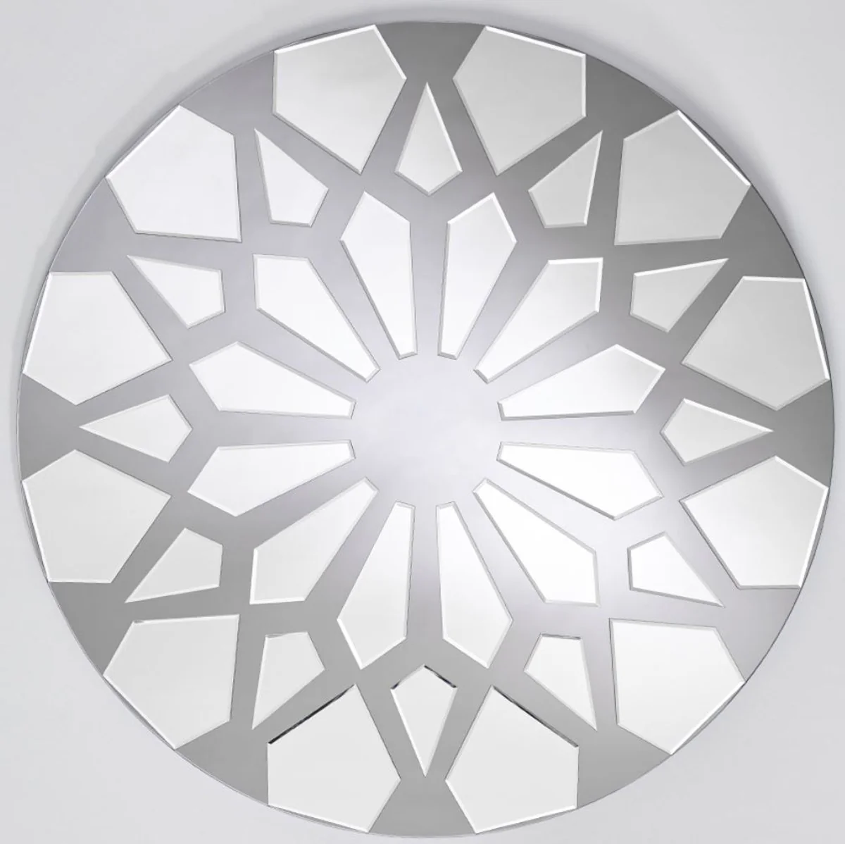 Casa Padrino espejo de pared de dise?o gris ? 100 cm - Espejo de dise?o moderno - Espejo de armario - Espejo de sal¨®n - Colecci¨®n de Lujo