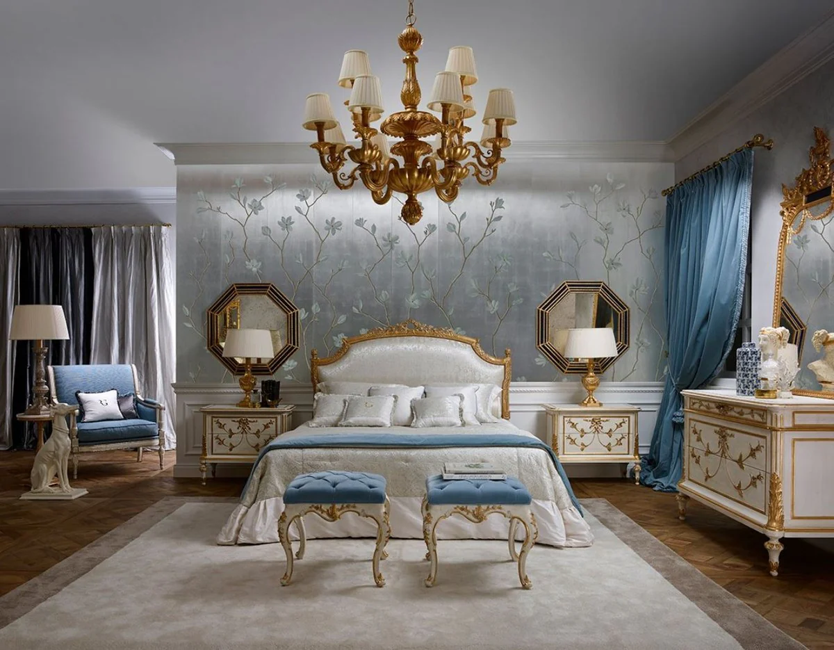 Casa Padrino espejo barroco de lujo oro - Espejo de pared de madera maciza de estilo barroco italiano - Muebles de lujo en estilo barroco - Hecho en Italia - Interior barroco de lujo