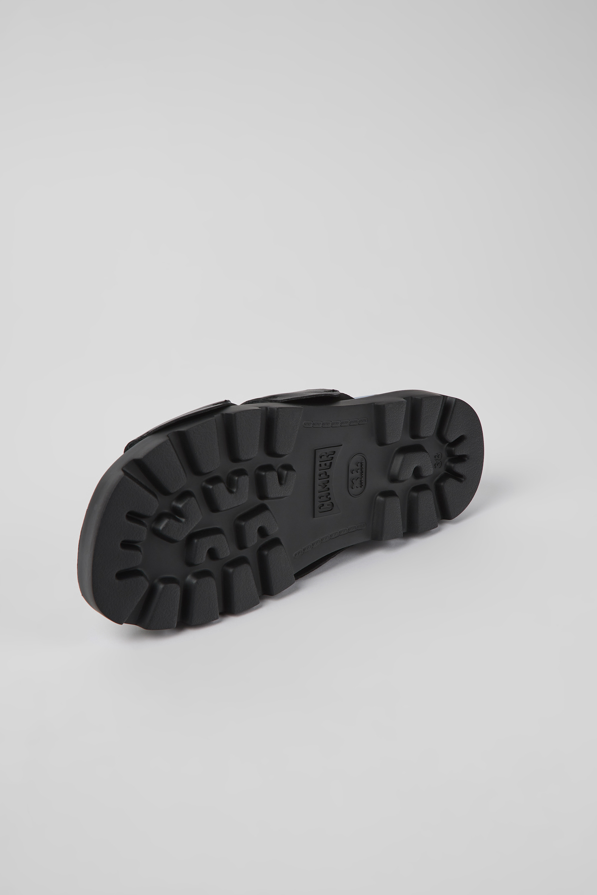 Twins - Black leather sandals for women