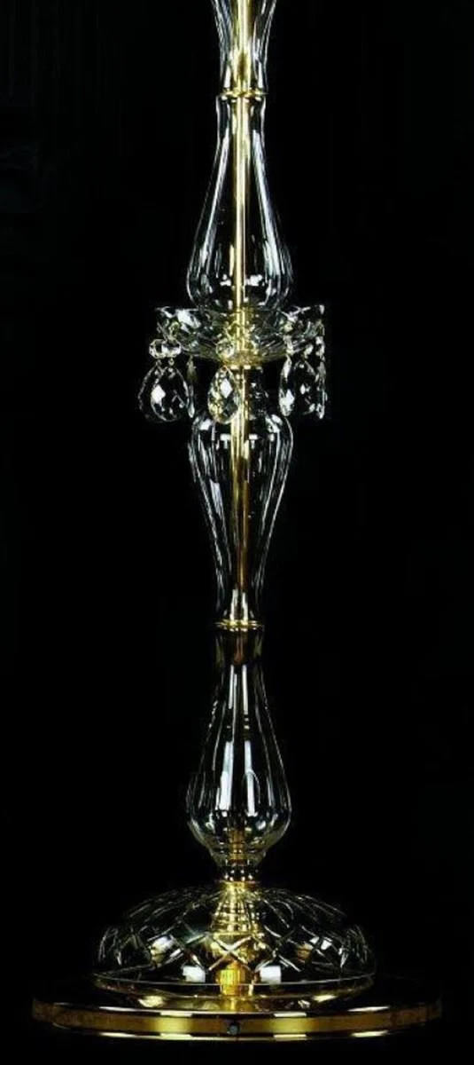 Casa Padrino lámpara de pie de cristal barroco de lujo oro Ø 68 x A. 168 cm - Magnífica lámpara de pie con cristal de Bohemia - Luces de cristal barroco - Calidad de Lujo