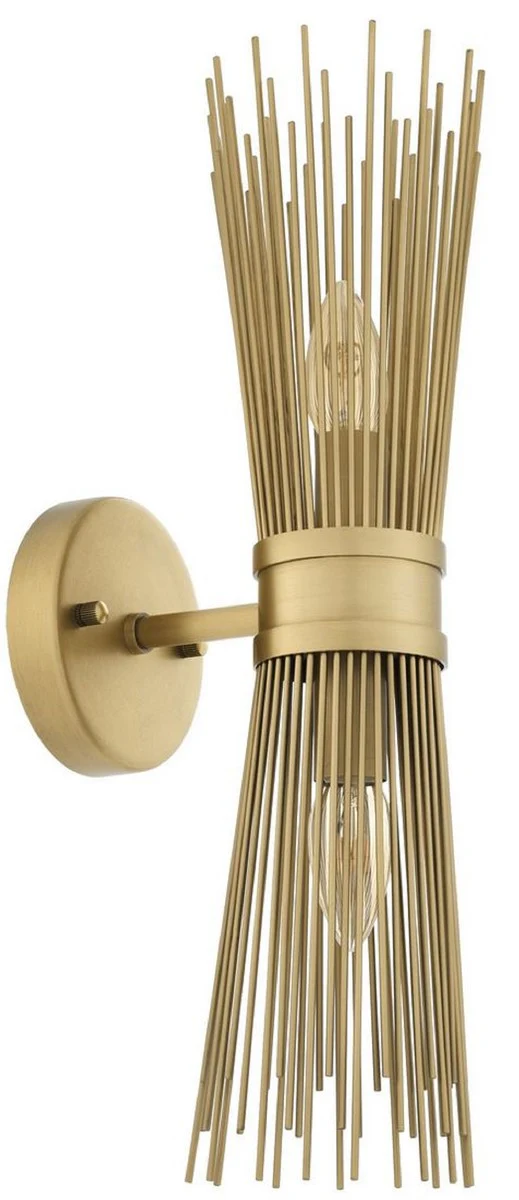 Casa Padrino lámpara de pared latón antiguo 12 x 19 x H. 47 cm - Lámpara de Diseño - Calidad de Lujo