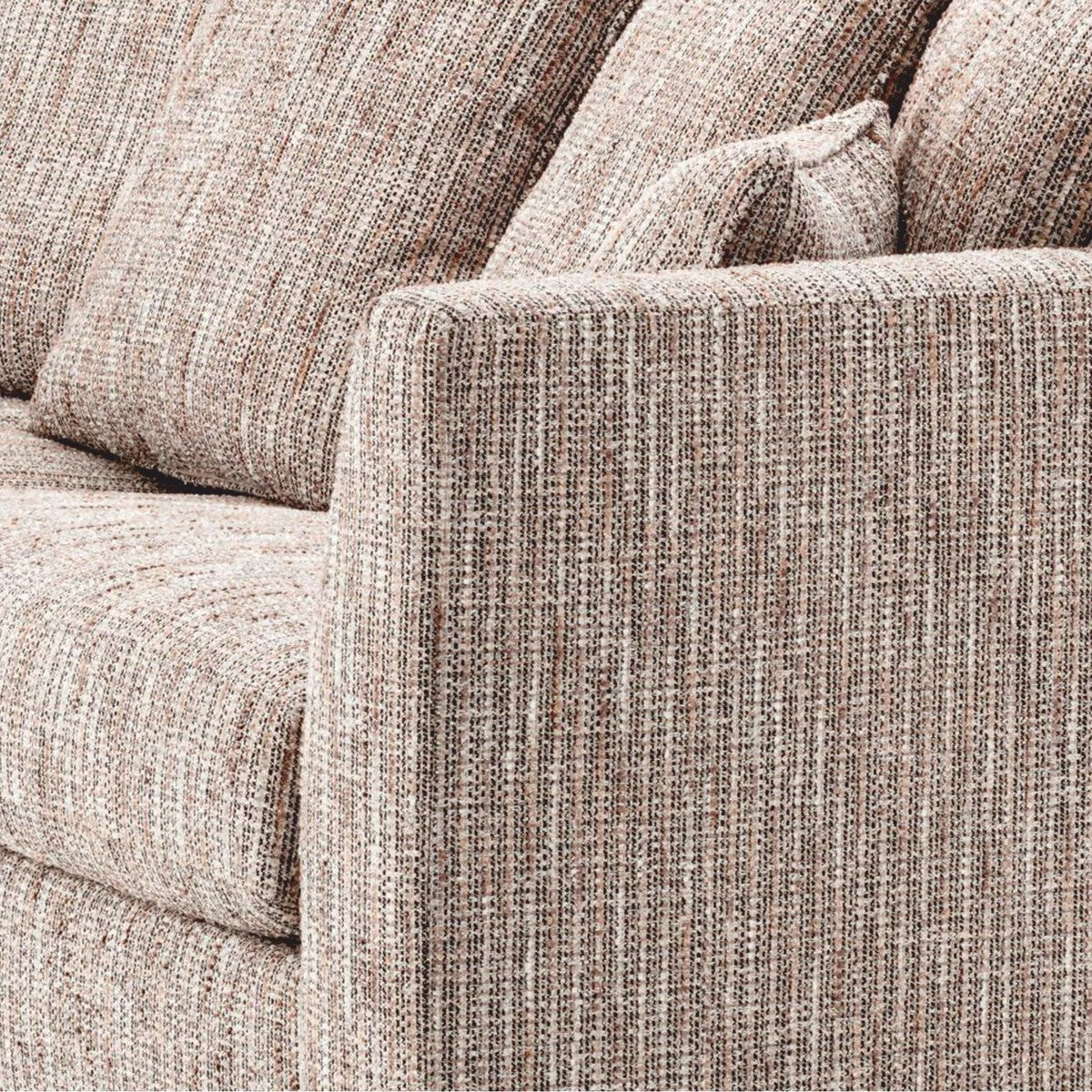 Casa Padrino sof¨¢ de lujo de sal¨®n beige / negro Al. 255 cm - Muebles de sal¨®n y hotel