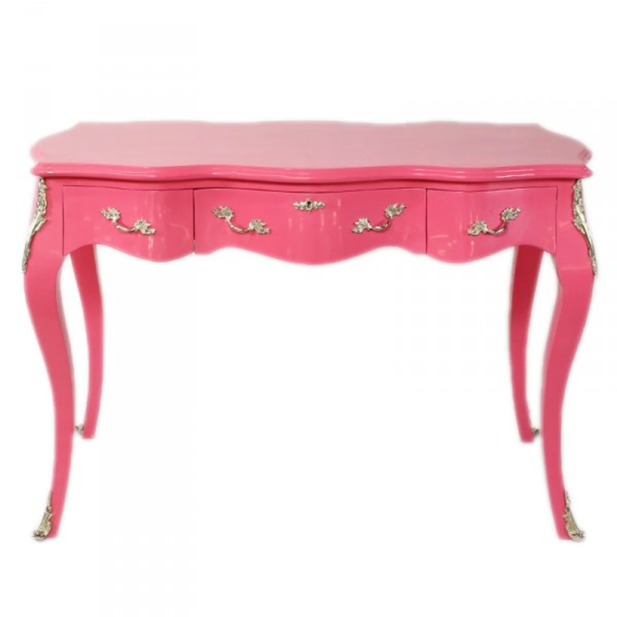 Casa Padrino Baroque Desk Secretary / Console Pink 120 x 60 x H80 cm - luxury furniture