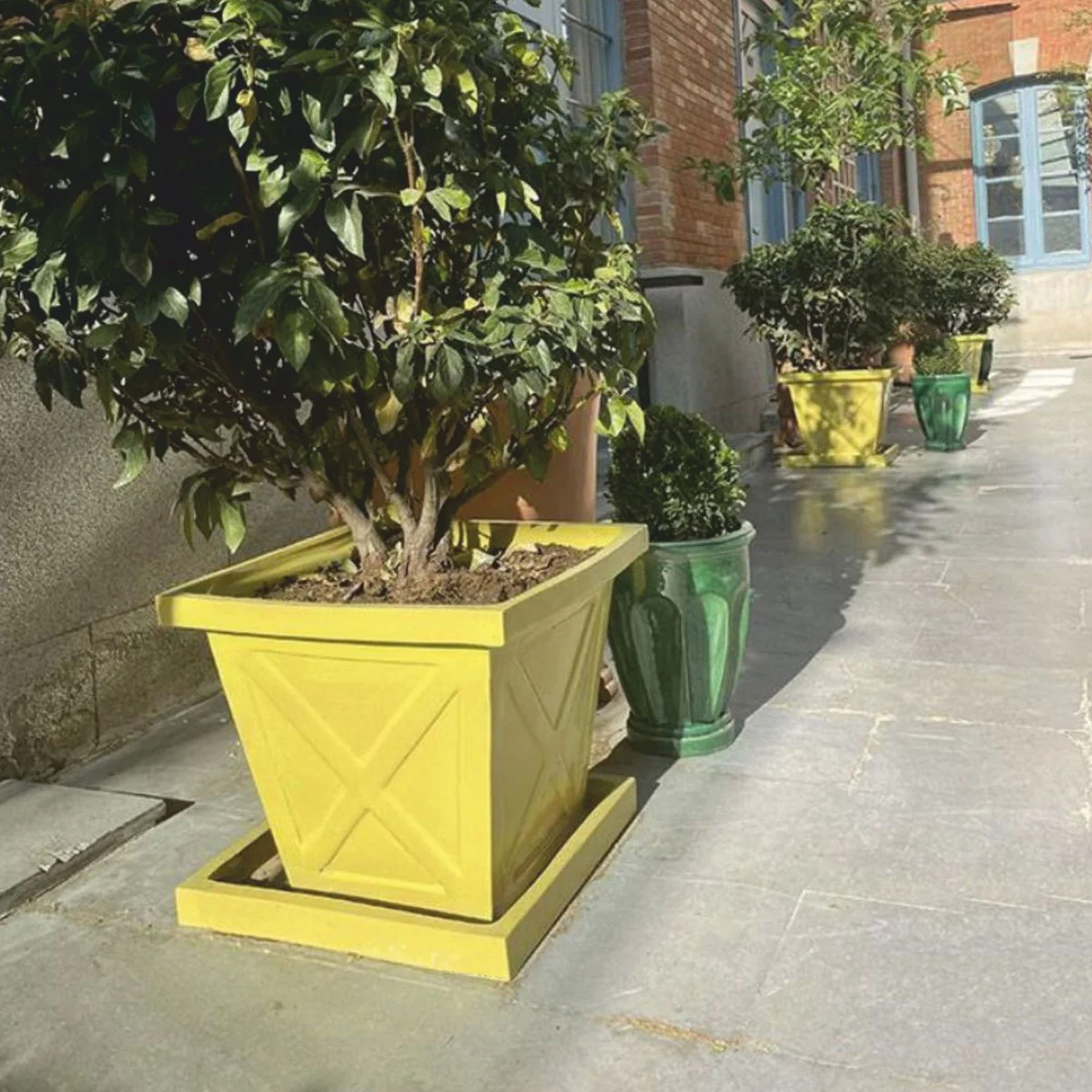 Casa Padrino maceta de cer¨¢mica de lujo verde ? 65 x A. 61 cm - Decoraci¨®n para Hoteles y Jardines