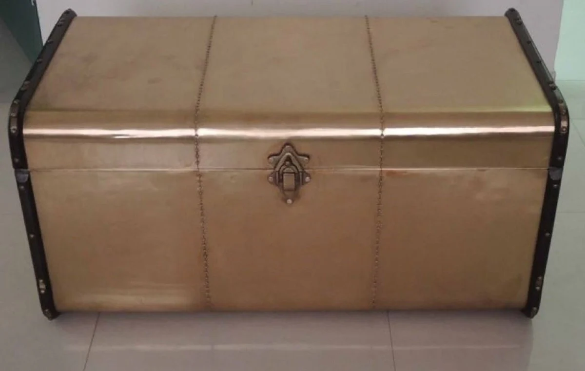 Casa Padrino cofre de lujo lat¨®n / negro 100 x 53 x H. 49 cm - Accesorios de Decoraci¨®n de Lujo