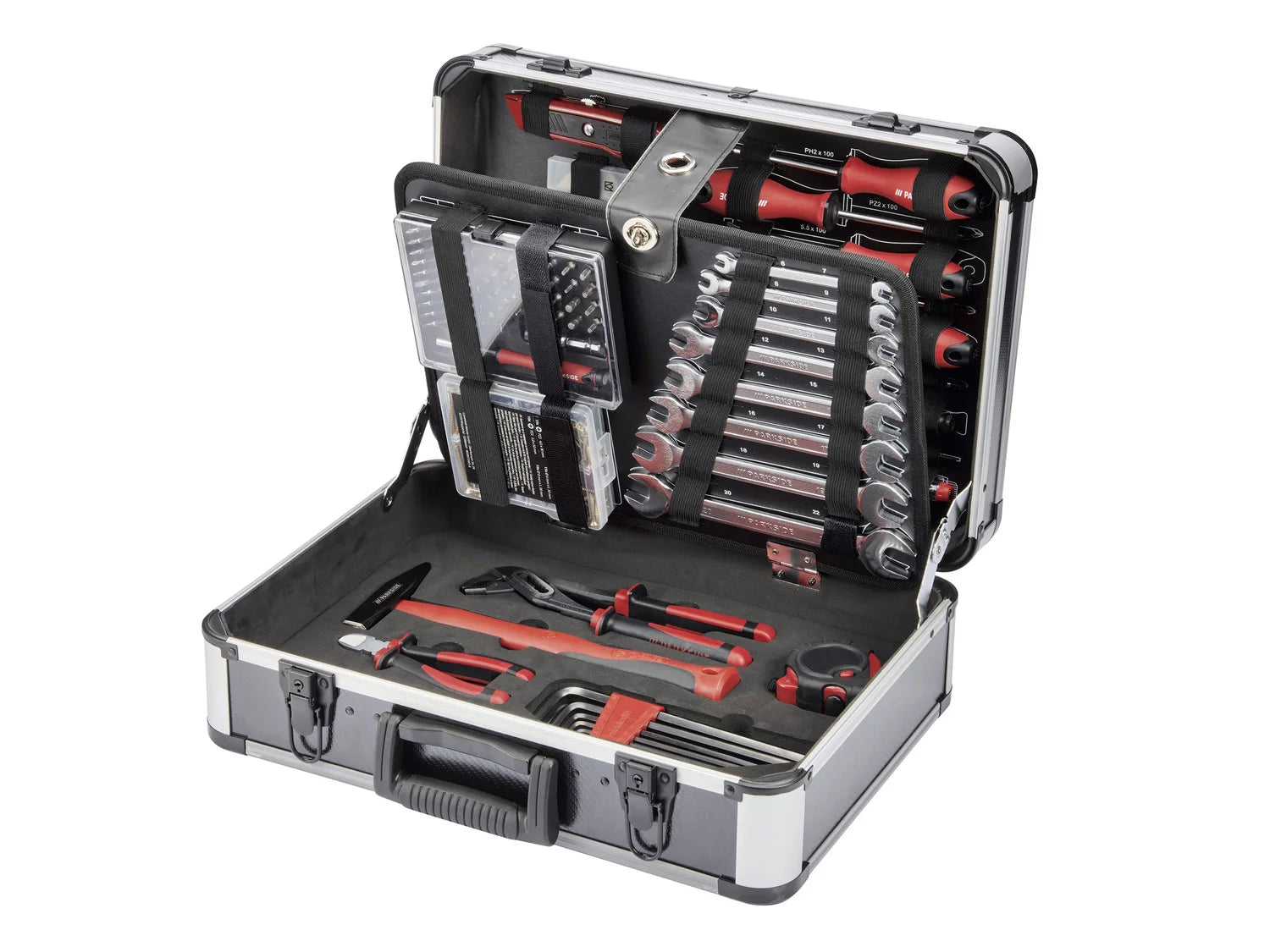 PARKSIDE tool case, filled, 129 pieces