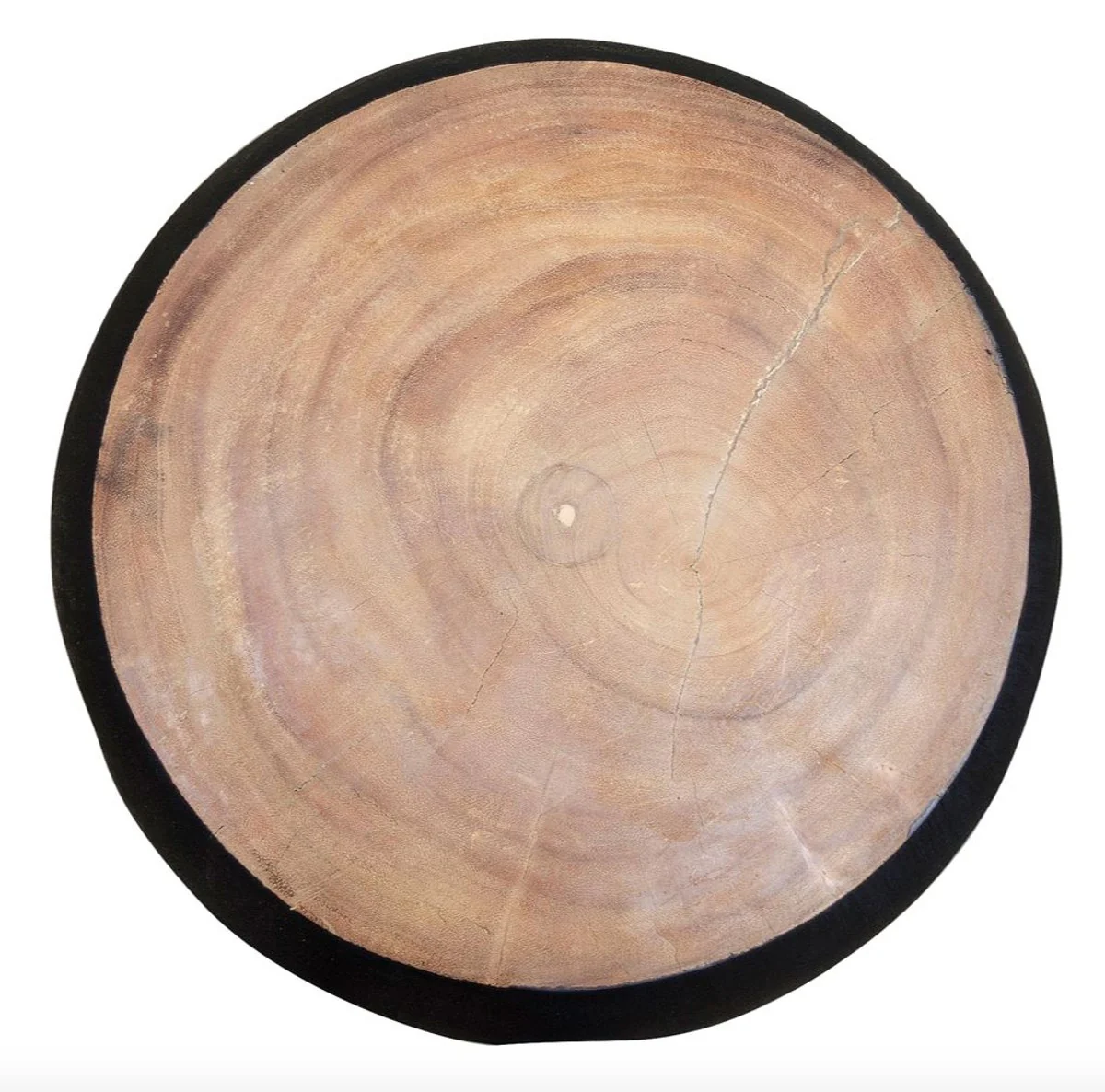 Casa Padrino mesa auxiliar nero / color natural 40 x H. 54,5 cm - muebles de sala