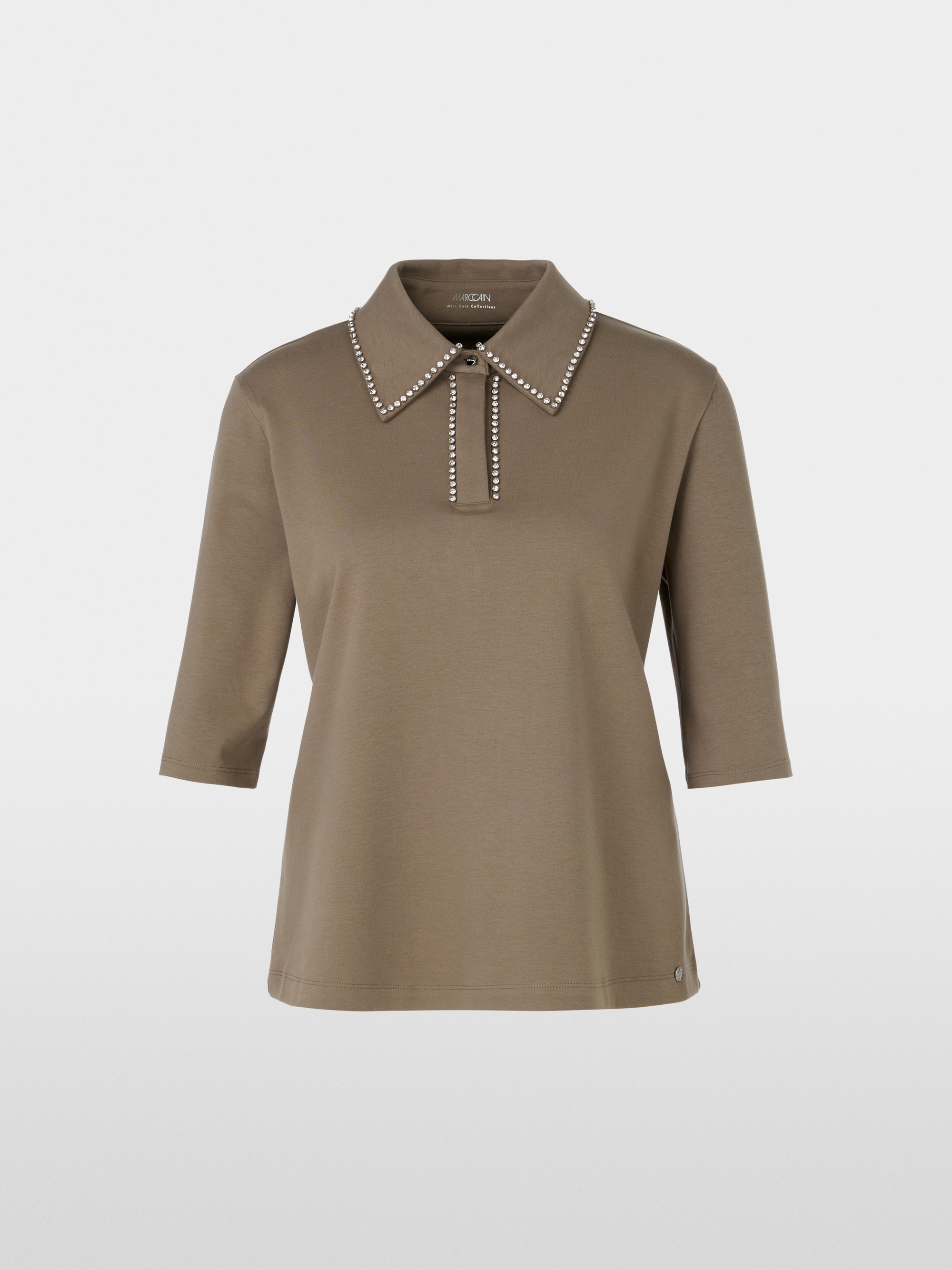 Marc-Cain Polo shirt with rhinestone embellishment