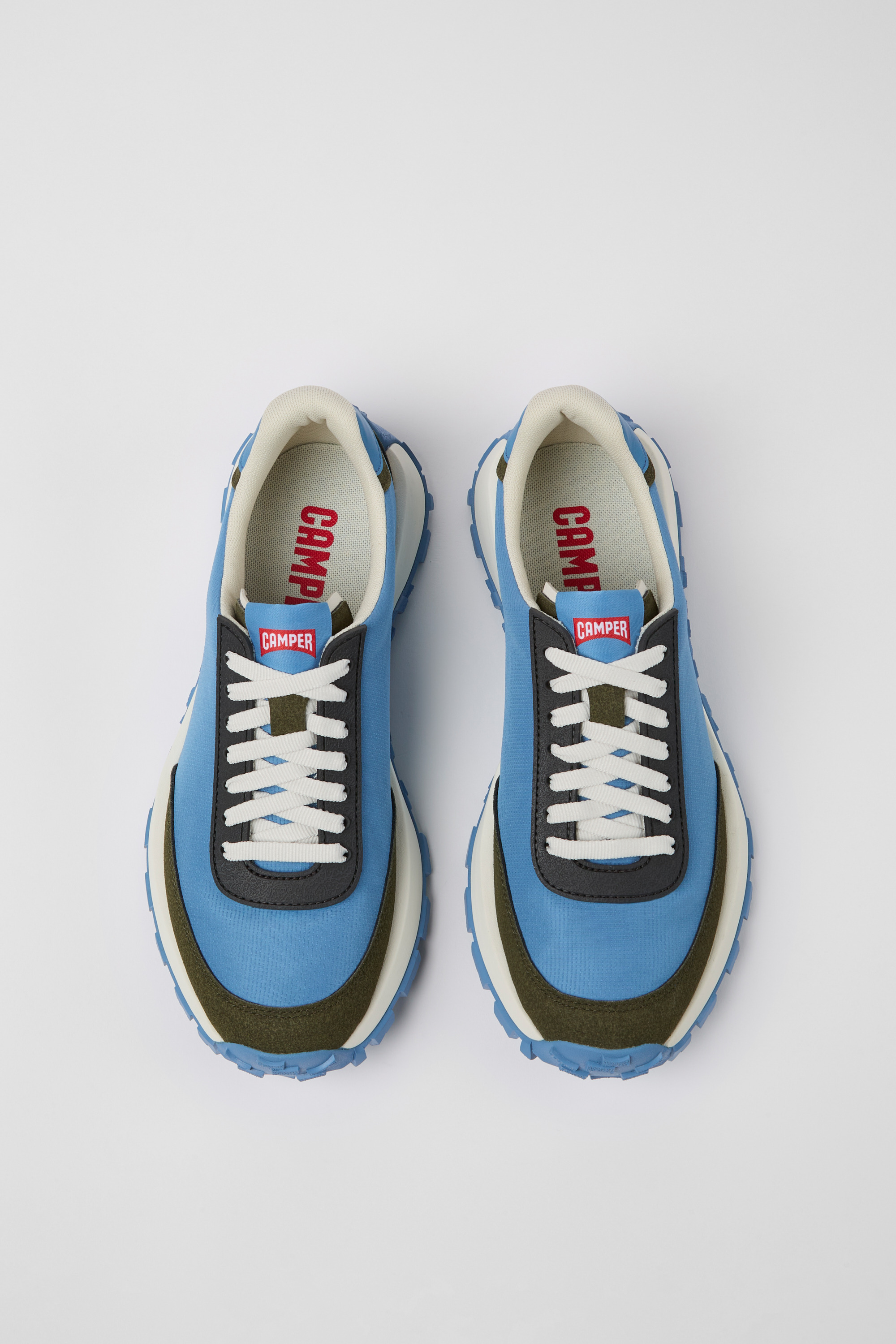Drift Trail - Blue textile and nubuck sneakers for men