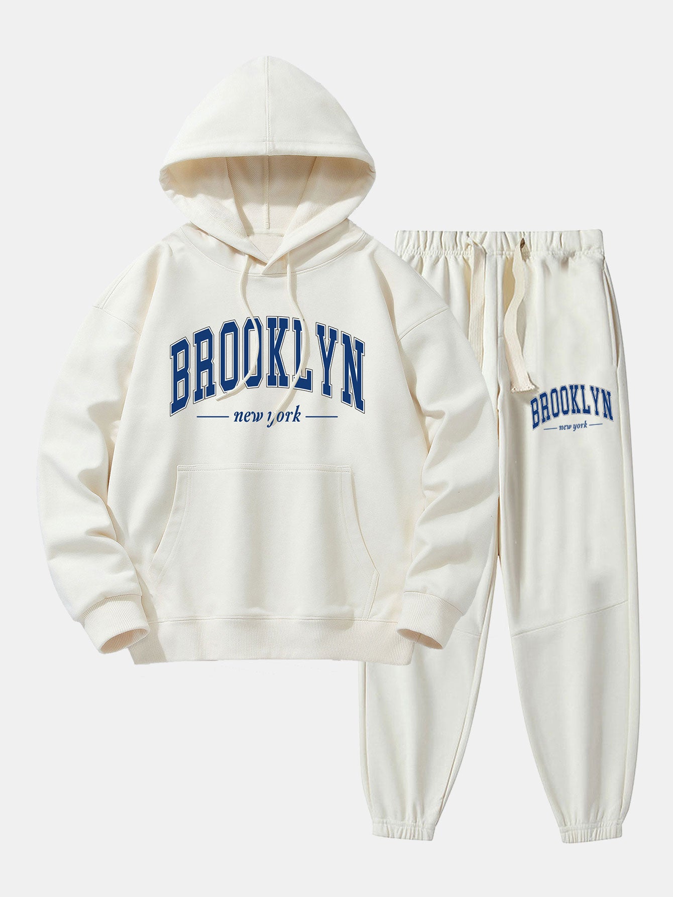 Brooklyn Print Cotton Blend Hoodie & Jogger Pants