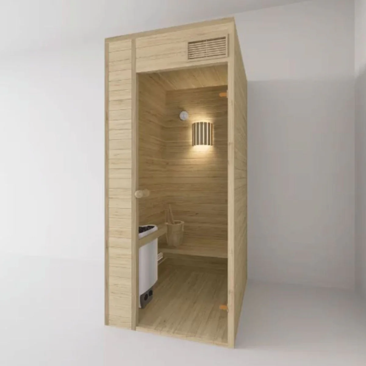 Casa Padrino sauna interior de lujo natural 100 x 100 x A. 190 cm - Mini sauna de madera maciza