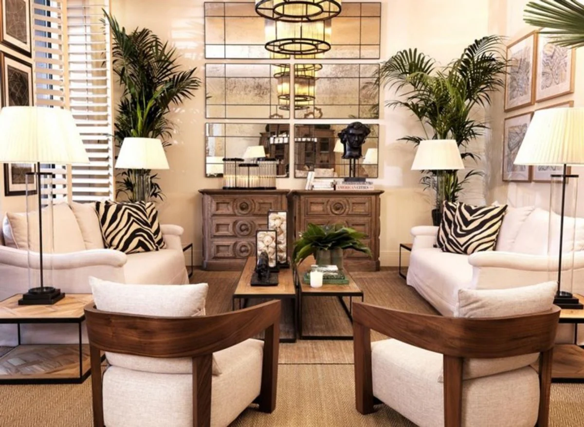 Casa Padrino Designer Luxury Wall Mirror Gold 90 x H 90 cm - Luxury Mirror