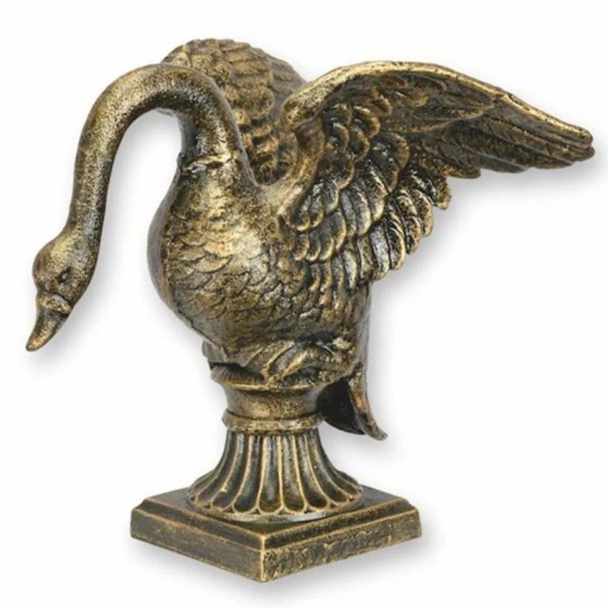 Casa Padrino escultura decorativa de jard¨ªn barroco cisne Al. 30,6 cm - Figura de hierro fundido