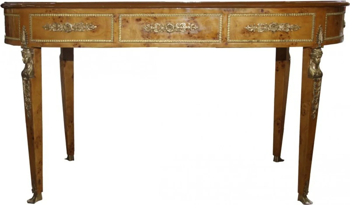 Casa Padrino Luxury Baroque Empire Desk Secretary 150cm - Handmade from solid wood - Baroque desk office furniture