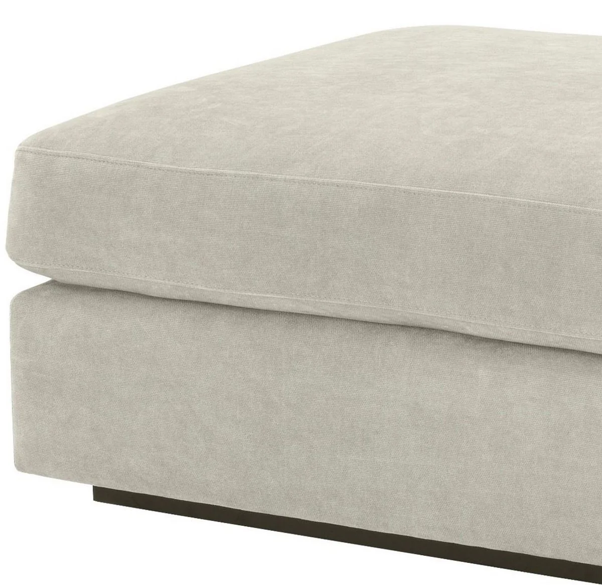 Casa Padrino taburete para los pies de sal¨®n de lujo arena / negro 178 x 83 x H. 40 cm - Calidad de Lujo