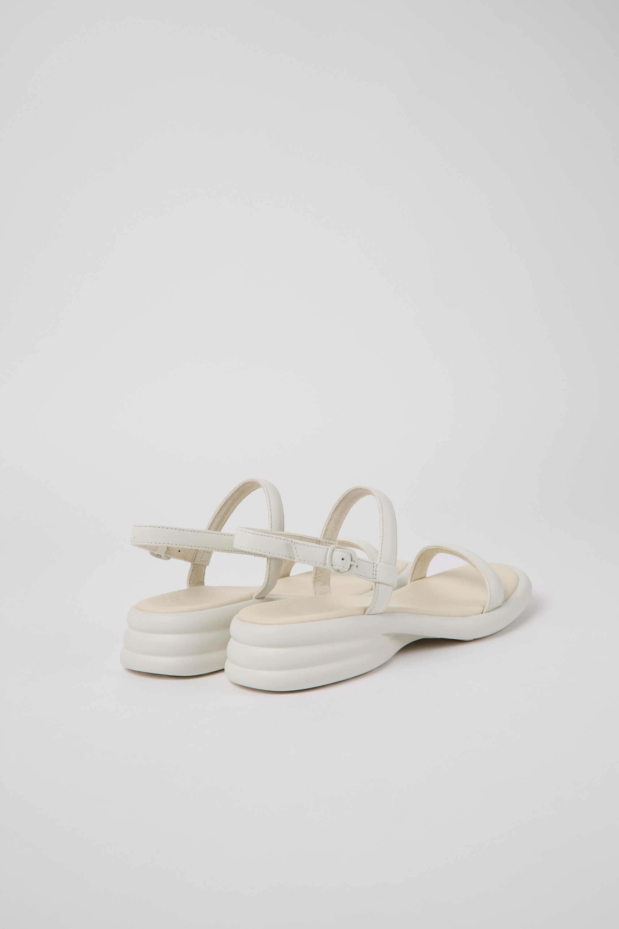 Spiro - White leather sandals for women