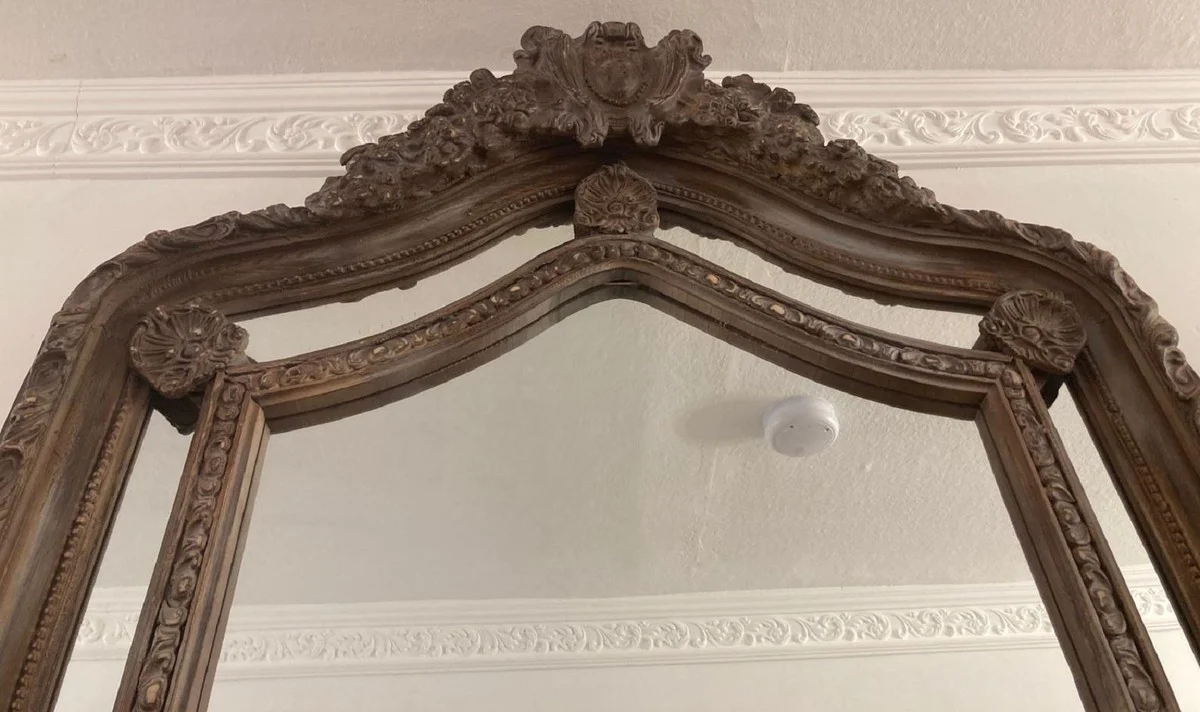 Casa Padrino espejo barroco marr¨®n estilo antiguo - Magn¨ªfico espejo de pared con decoraciones elegantes - Espejo de guardarropa barroco - Espejo de pared de estilo barroco - Muebles barrocos