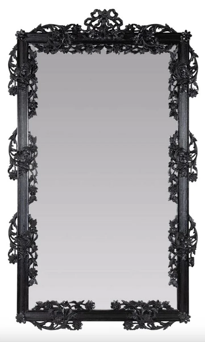 Casa Padrino espejo barroco / espejo de pared negro 122 x H. 224 cm - muebles de estilo barroco
