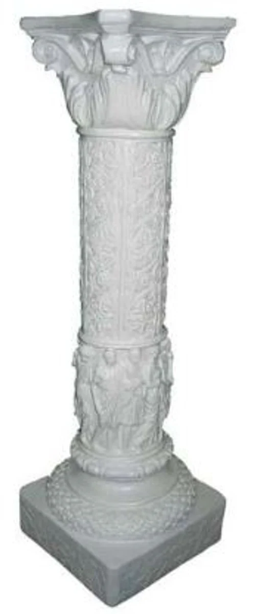 Casa Padrino pilar barroco blanco 31 x 31 x A. 76,5 cm - Pilar decorativa de la sala noble - Accesorios decorativos en estilo barroco