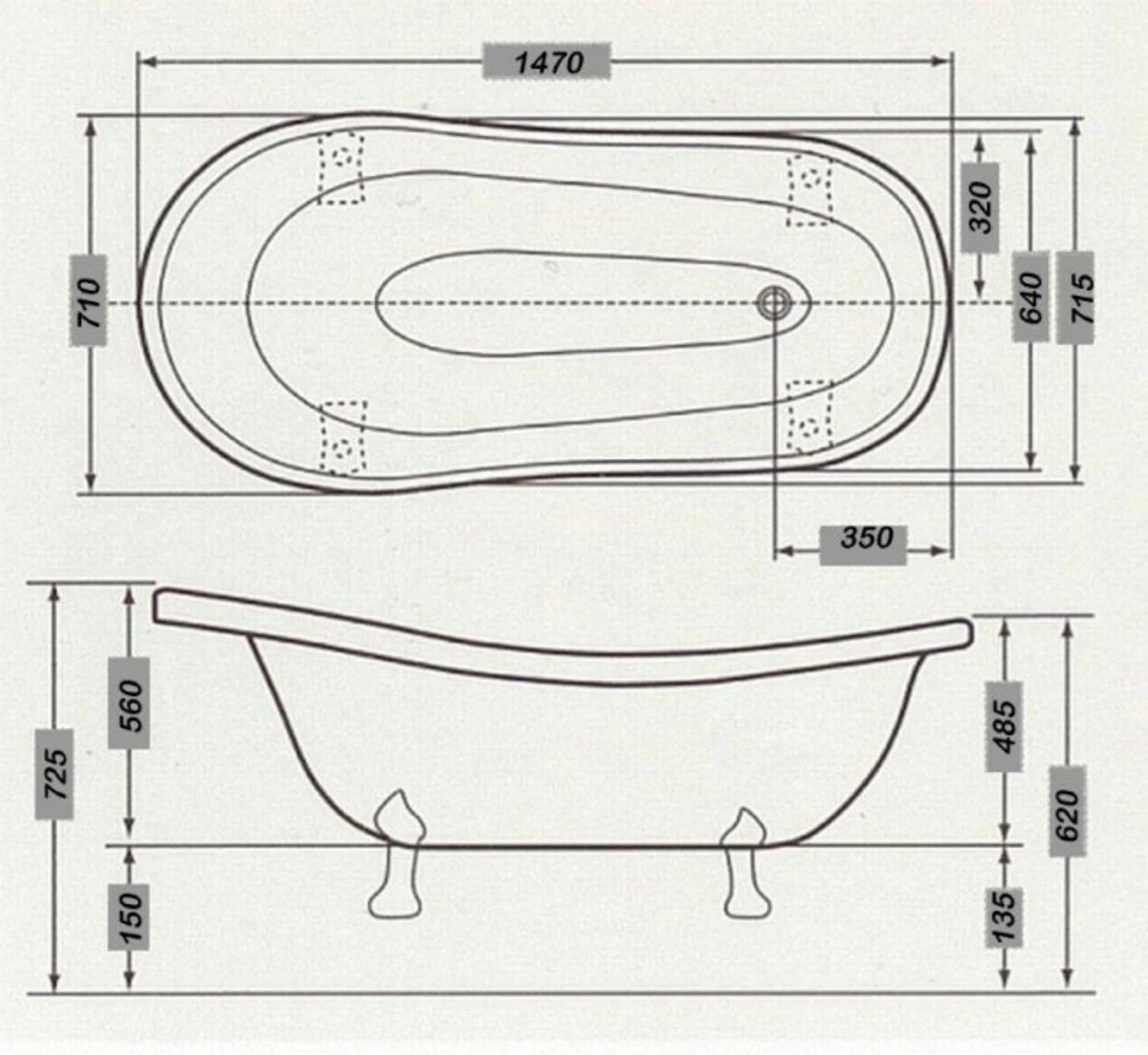 Pomp??s por Casa Padrino ba?o de lujo Deluxe separados por Harald Gl??ckler Blanco / Oro / 1470mm blanco con los pies le¨®n dorado