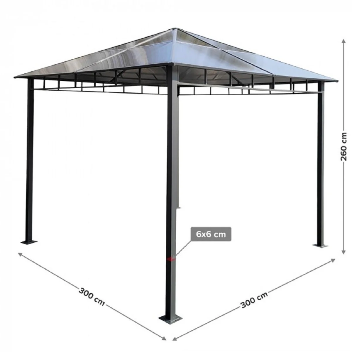 Casa Padrino pabell¨®n de lujo gris 300 x A. 260 cm - Muebles de jard¨ªn y terraza