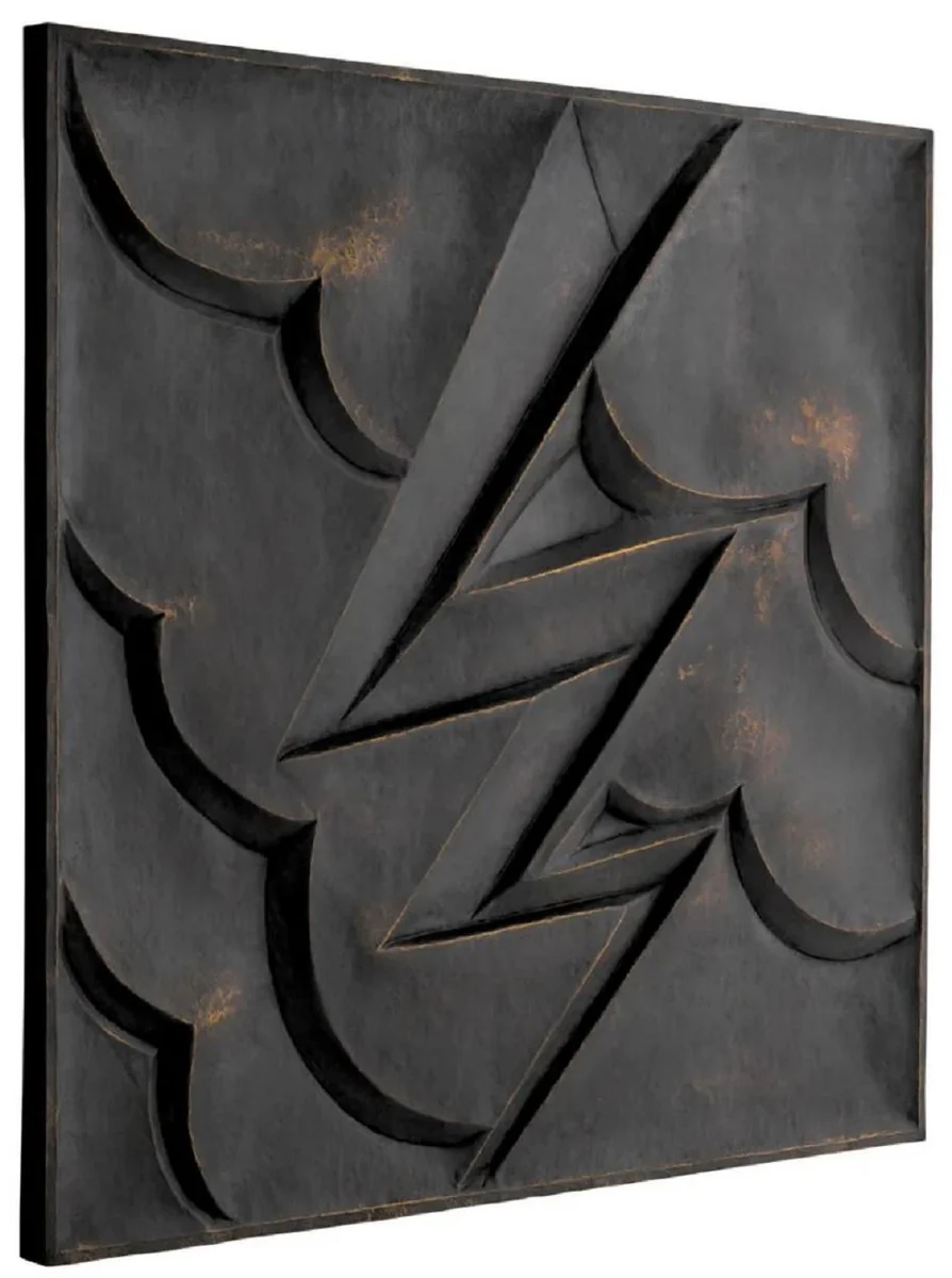 Casa Padrino relieve de pared de lujo bronce 100 x 4,5 x A. 100 cm - Mural cuadrado - Decoración de salón - Decoración de hotel - Decoración de paredes - Calidad de lujo