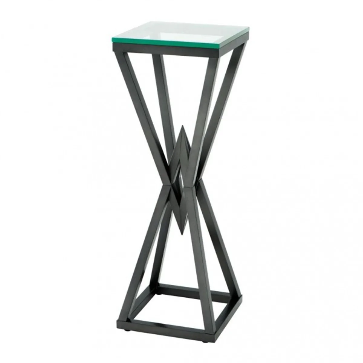 Casa Padrino luxury side table / column stainless steel bronze finish 35 x 35 x H 101 cm - table furniture