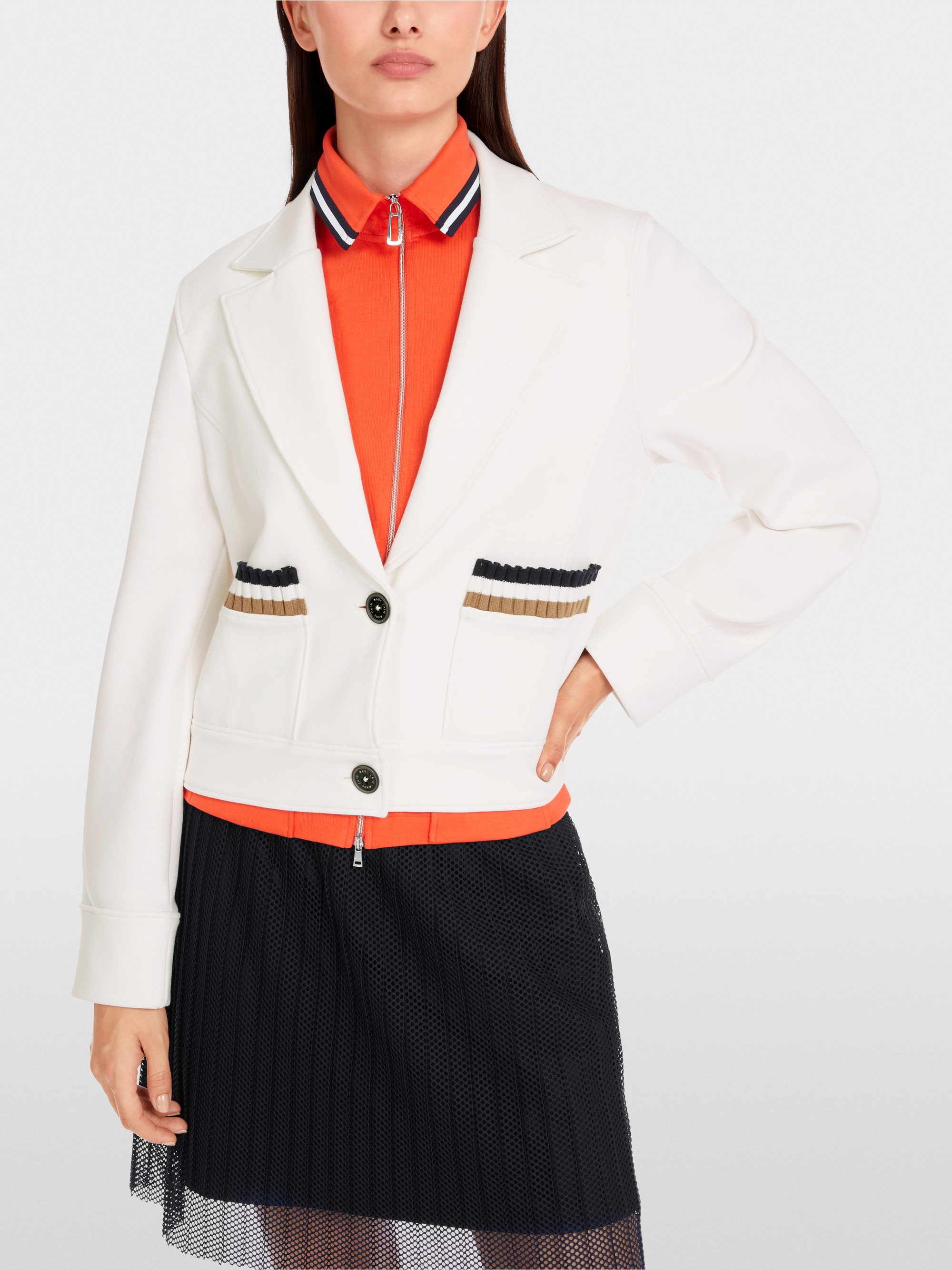 Marc-Cain Jersey blazer in bomber style