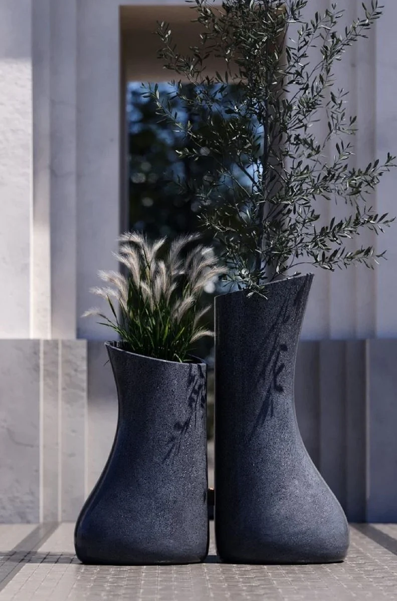 Casa Padrino maceta decorativa de lujo antracita A. 100 cm - Maceta de hormig¨®n