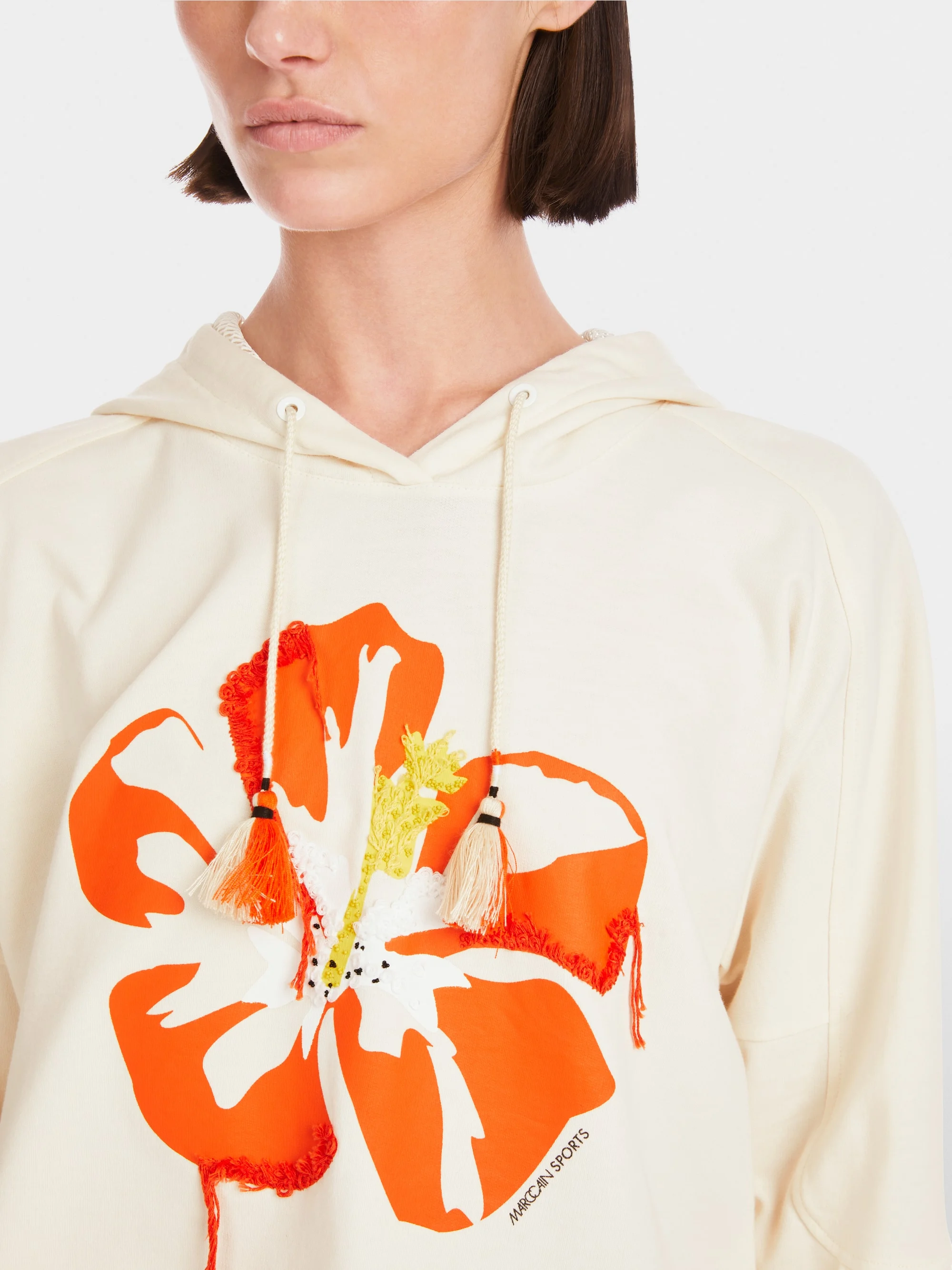 Marc-Cain Sweatshirt with 3D hibiscus print