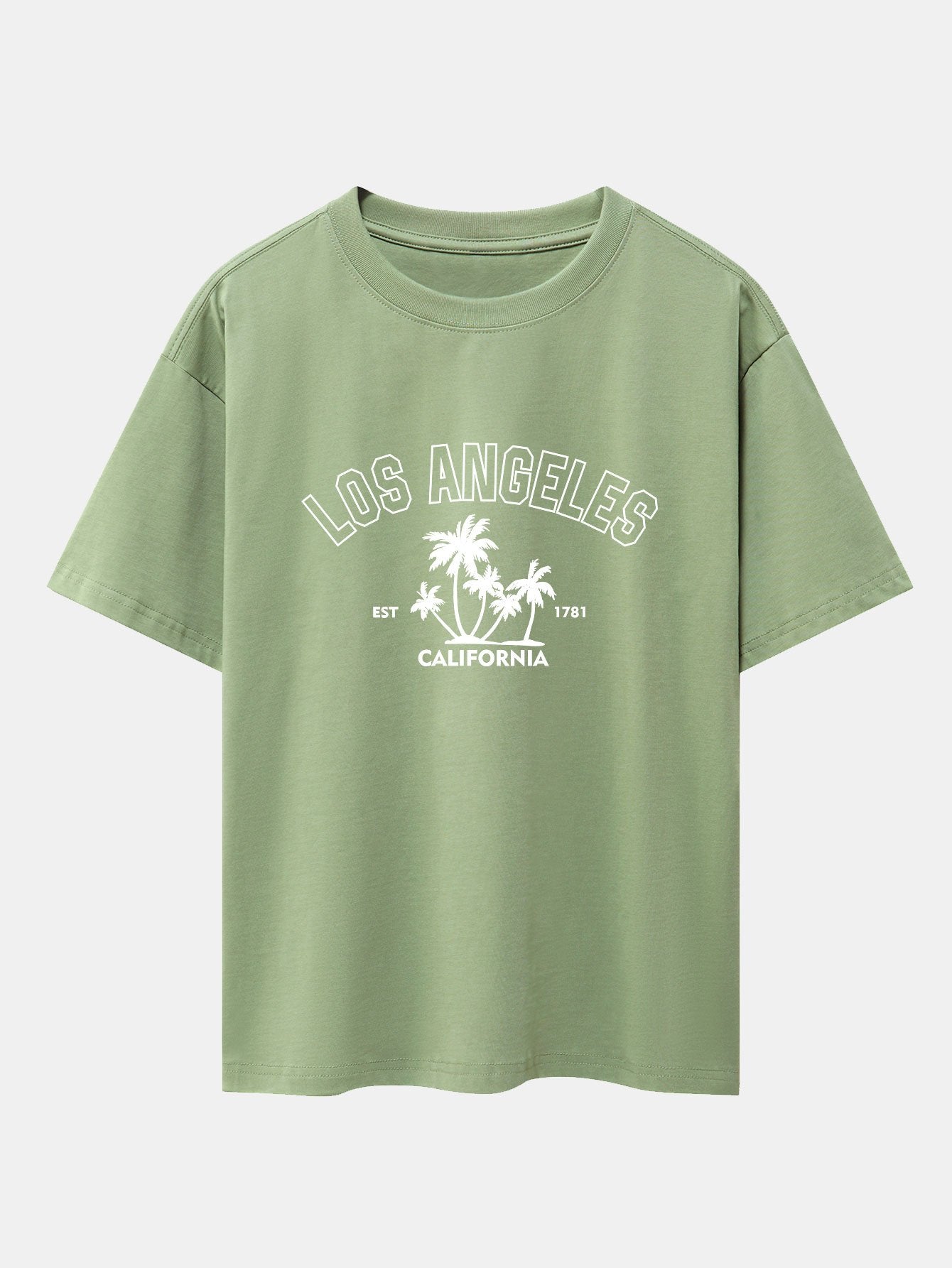 Los Angeles Palms Print Heavy Weight Oversize T-Shirt
