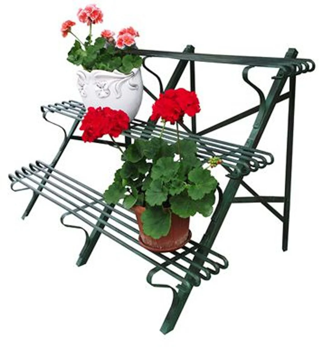 Casa Padrino camas de flores de hierro forjado - diversos colores - 120 cm x 45 cm x H70 cm - muebles de jardín de lujo