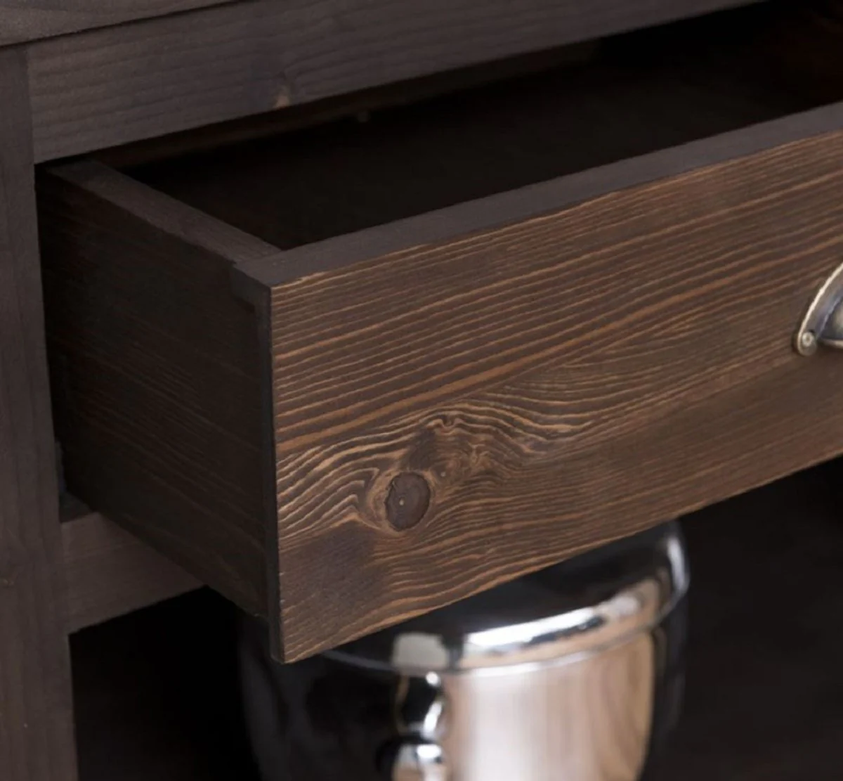 Casa Padrino barra de bar de estilo campestre marr¨®n oscuro 120 cm - Mueble bar