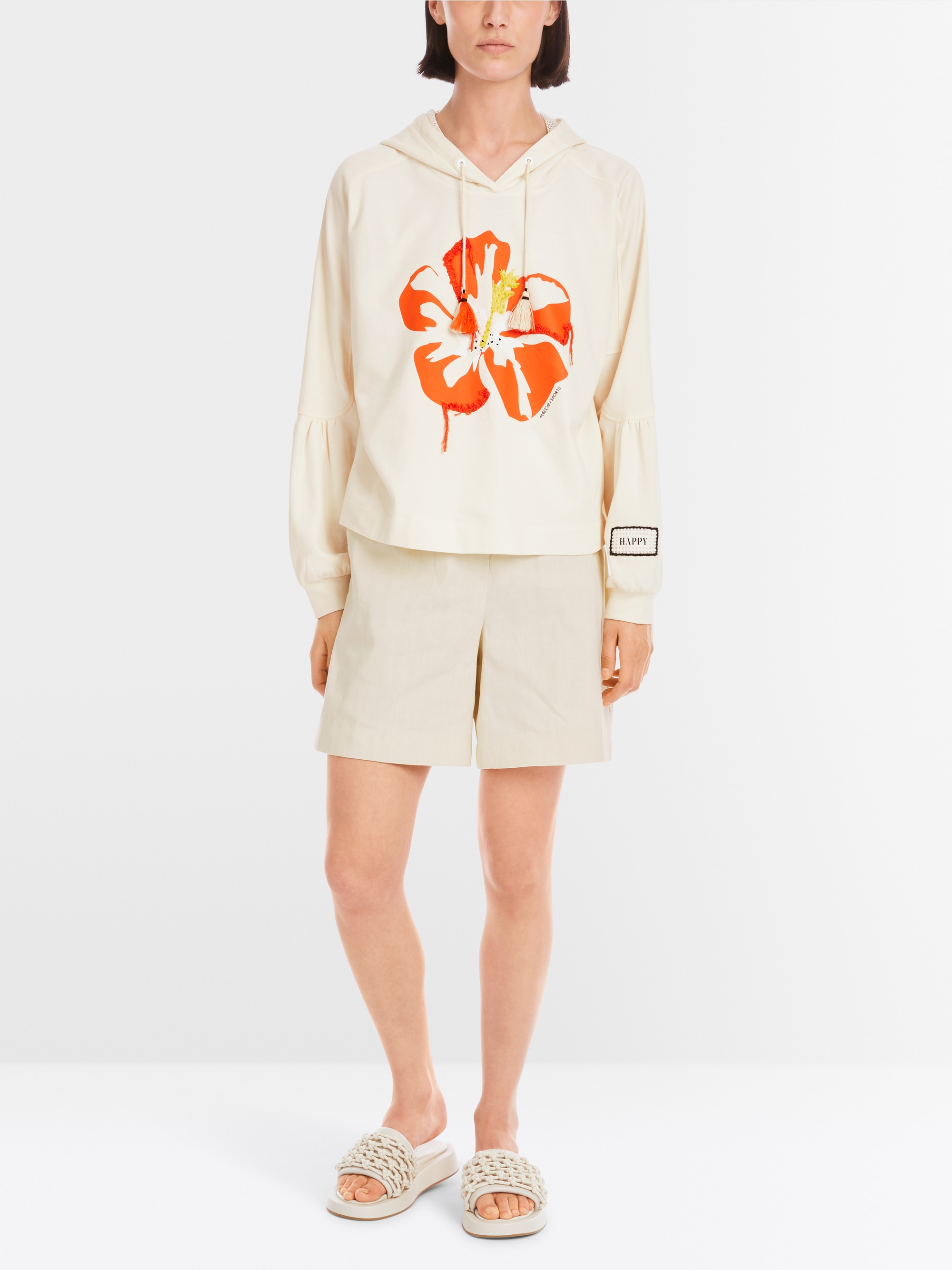 Marc-Cain Sweatshirt with 3D hibiscus print