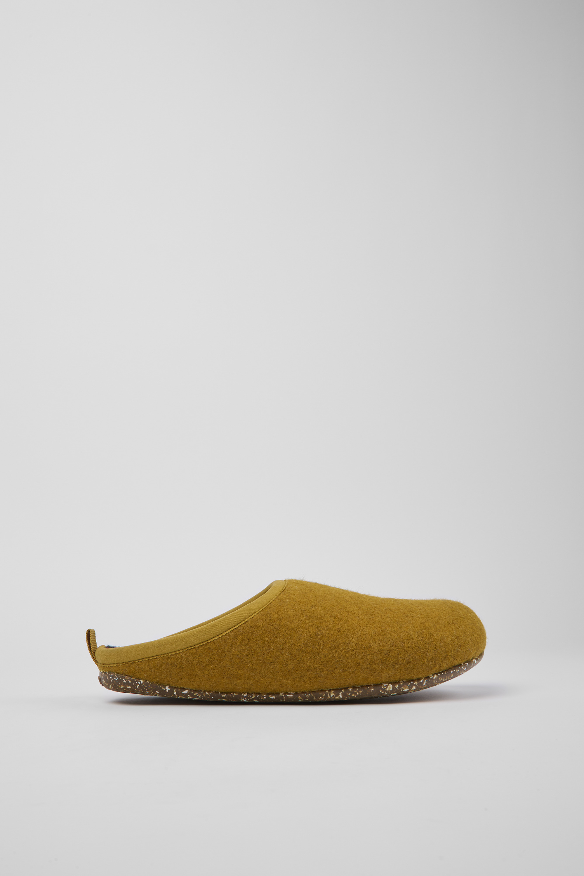 Wabi - Yellow-brown wool slippers for women