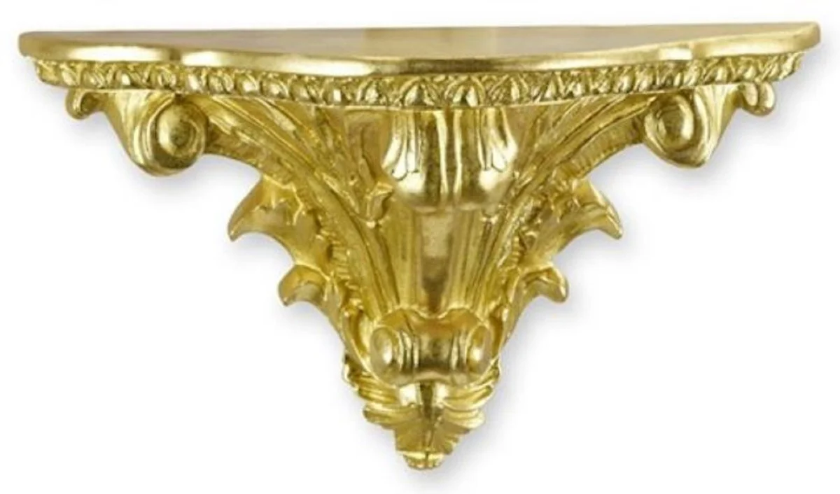 Casa Padrino consola de pared de resina barroco oro 35,8 x 16 x A. 20 cm - Consola de decoraci¨®n de pared de poliresina en estilo barroco - Accesorios decorativos barrocos - Muebles barrocos