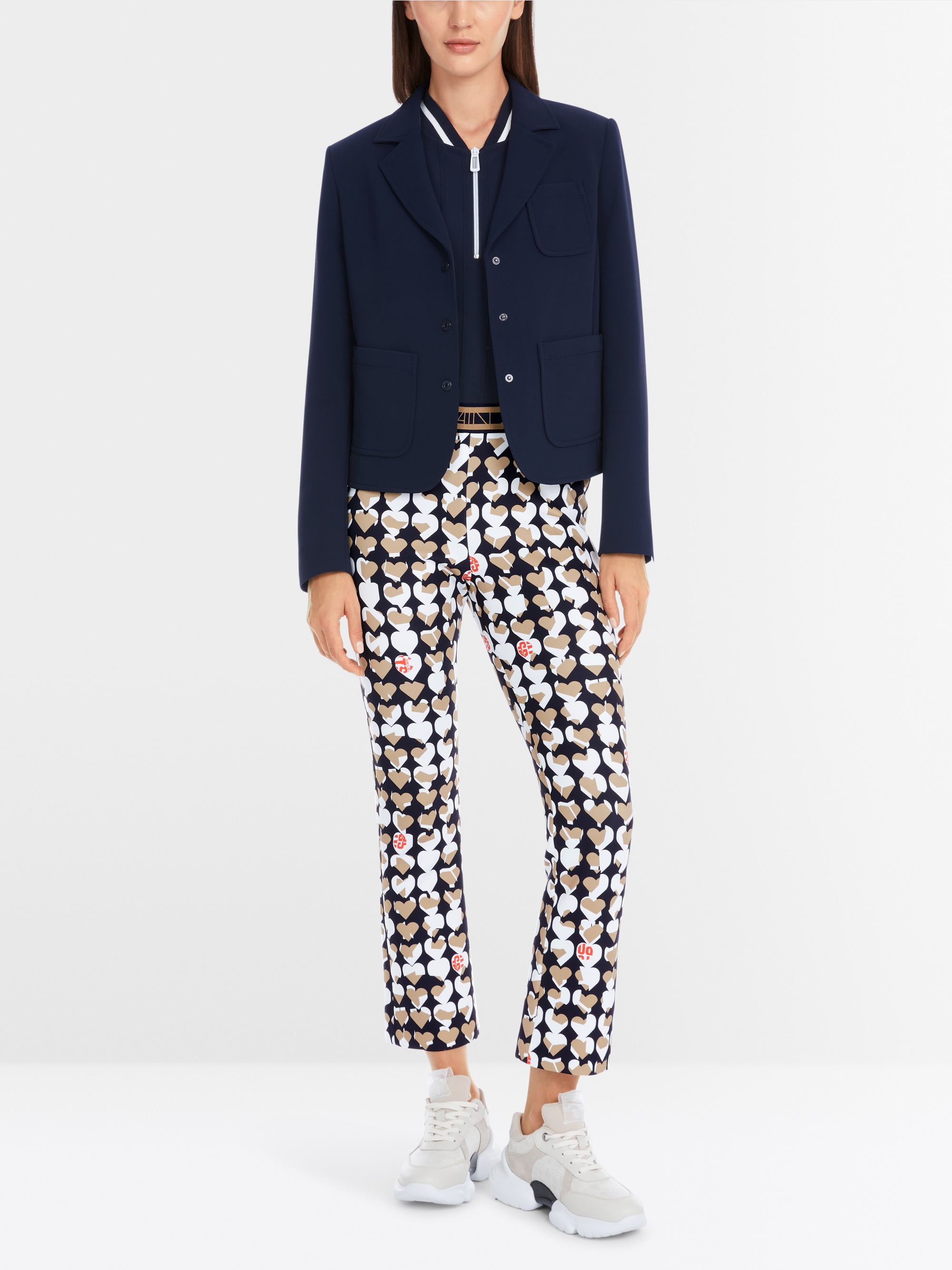 Marc-Cain Solid blazer with patch pockets