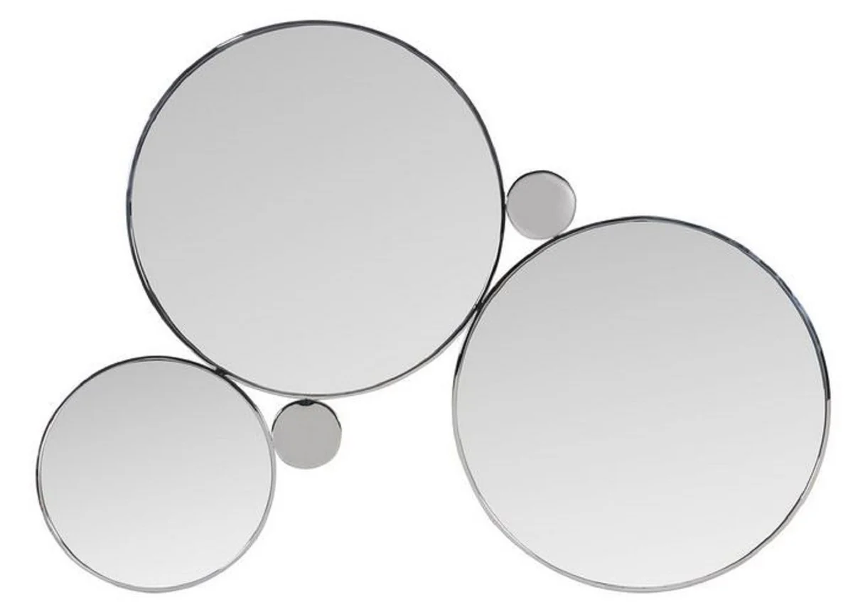 Casa Padrino espejo de pared de dise?o plata 167 x H. 121 cm - Espejo de Acero Inoxidable - Espejo de Sal¨®n de Lujo