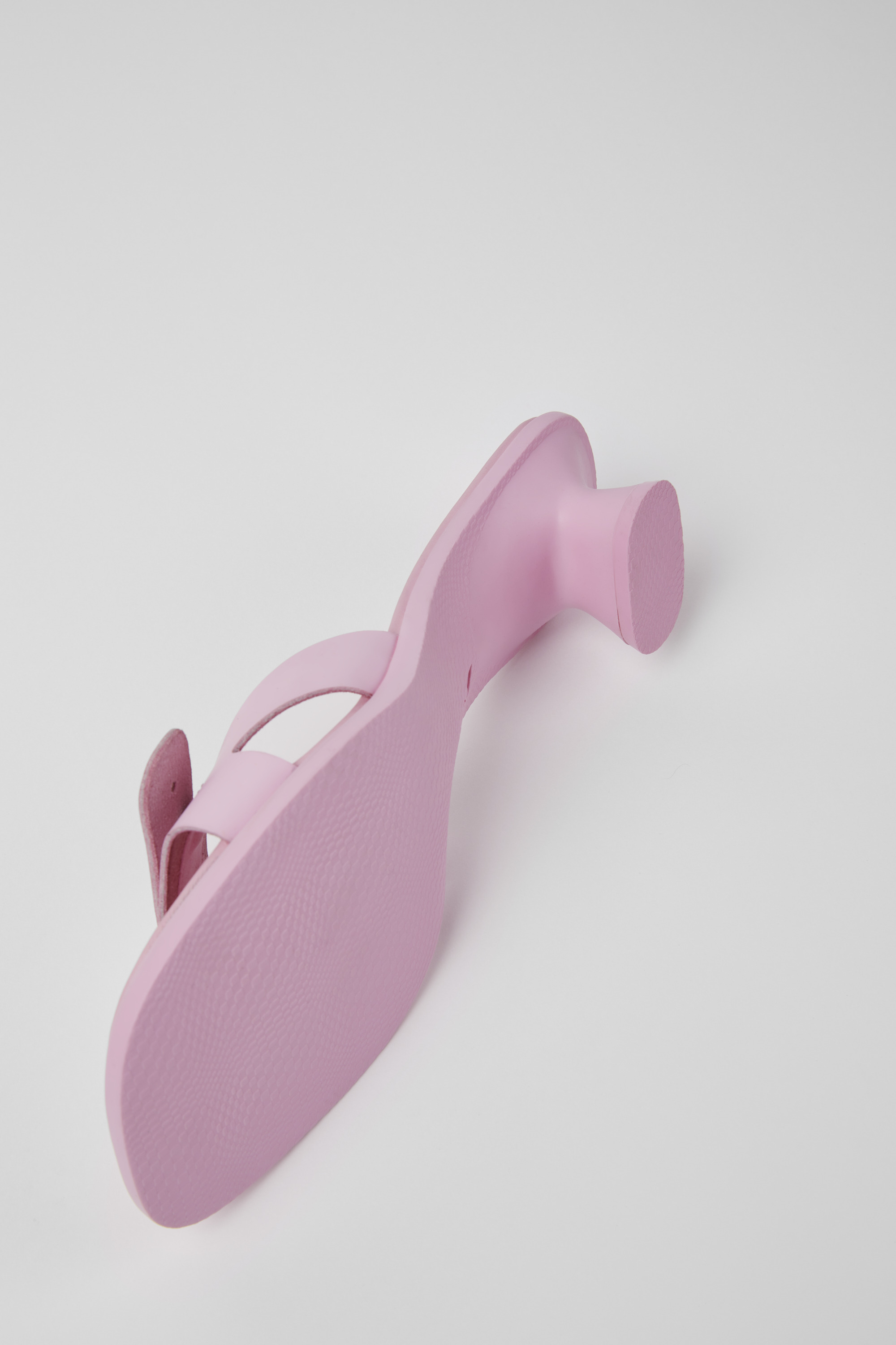 Dina - Pink leather sandals for women