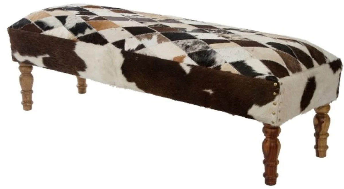 Casa Padrino banco de salón de lujo multicolor 125 x 37 x H. 40 cm - Muebles de Salón de Lujo