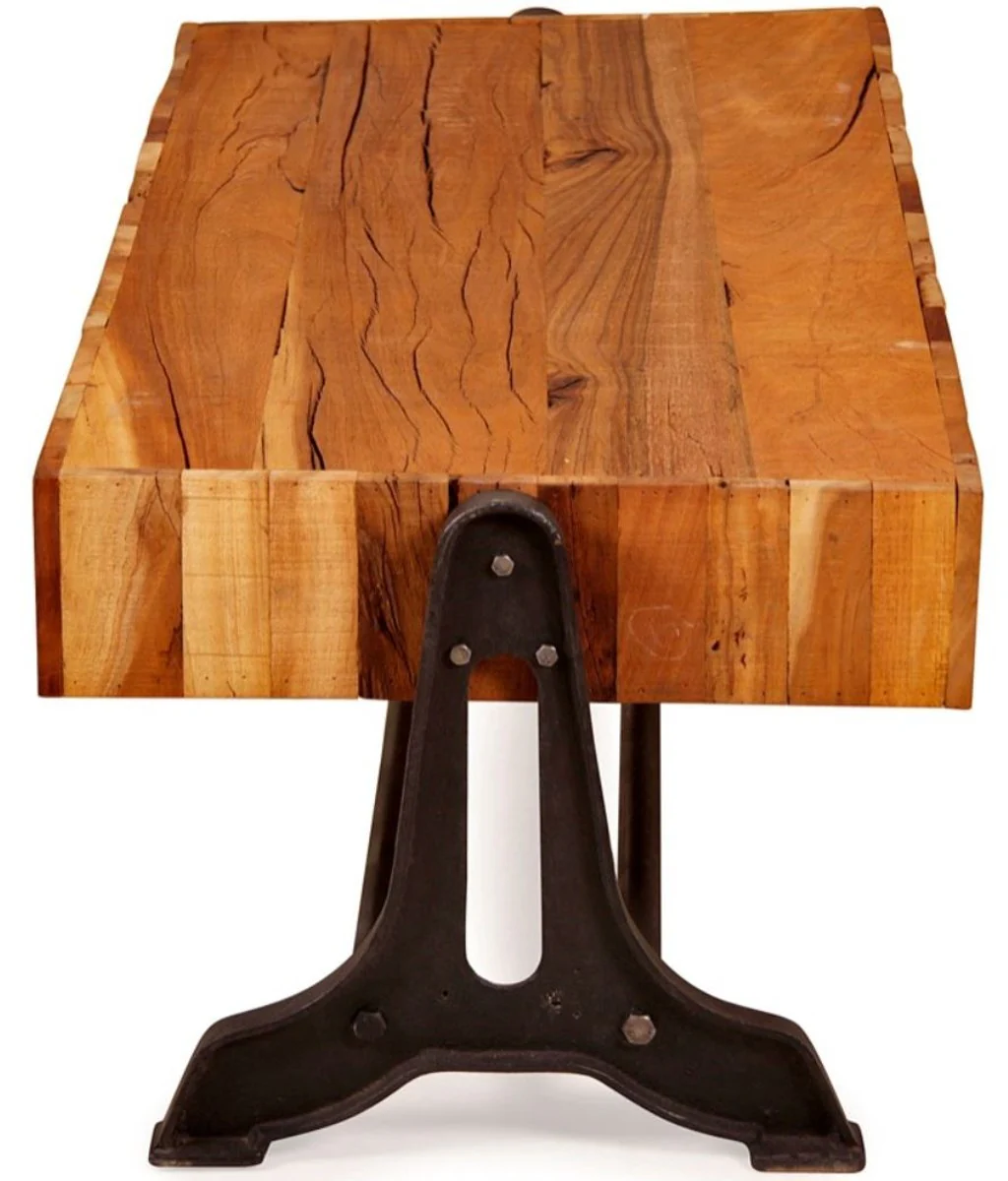 Casa Padrino mesa de centro estilo rural natural / negro 120 x 60 x H. 46 cm - Muebles de Sal¨®n