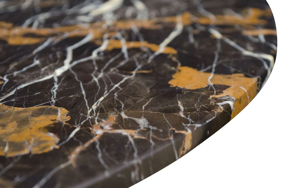 Casa Padrino mesa de centro de lujo negro Ø 70 x H. 40 cm - Muebles de Salón de Lujo